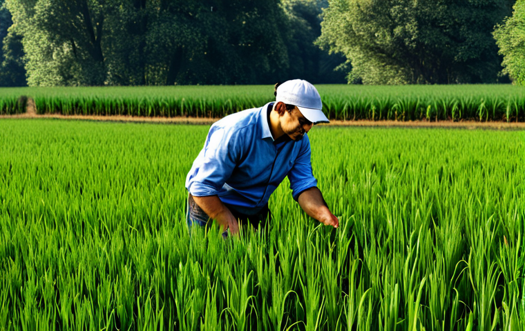 농업환경기술자 자격증과 대학 전공 연계 - Image Prompt 1: The Modern Agroecologist in the Field**