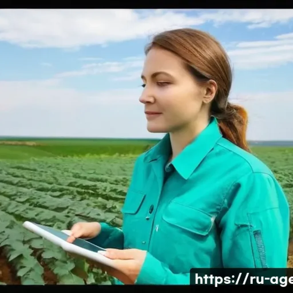 농업환경기술자 자격증 온라인 강의 추천 - **A Modern Russian Agroecologist in the Field:** A confident and dedicated female Russian agroecolog...